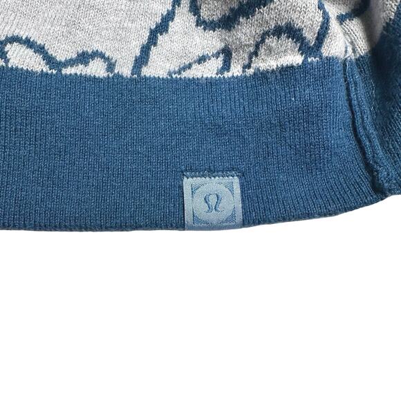 Lululemon | Men | Geo Knit Poseidon Silver Slate Active Travel Hoodie | Medium - Picture 11 of 13